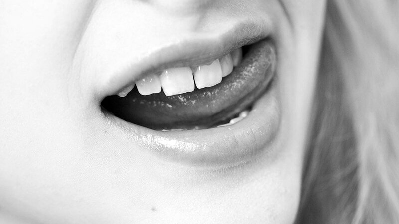 close-up of a smiling mouth