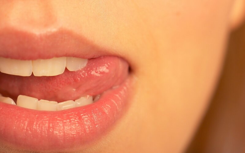 close-up of a smiling mouth