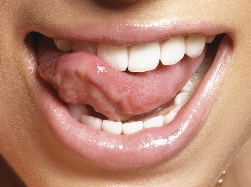 close-up of a smiling mouth