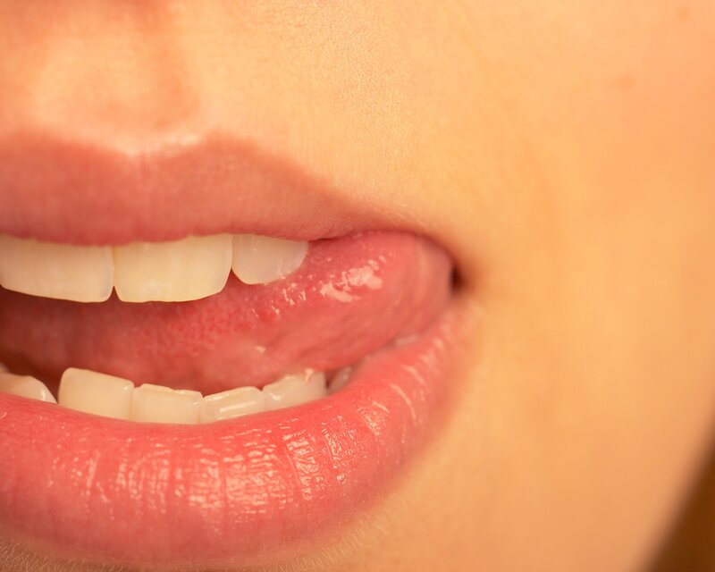 close-up of a smiling mouth
