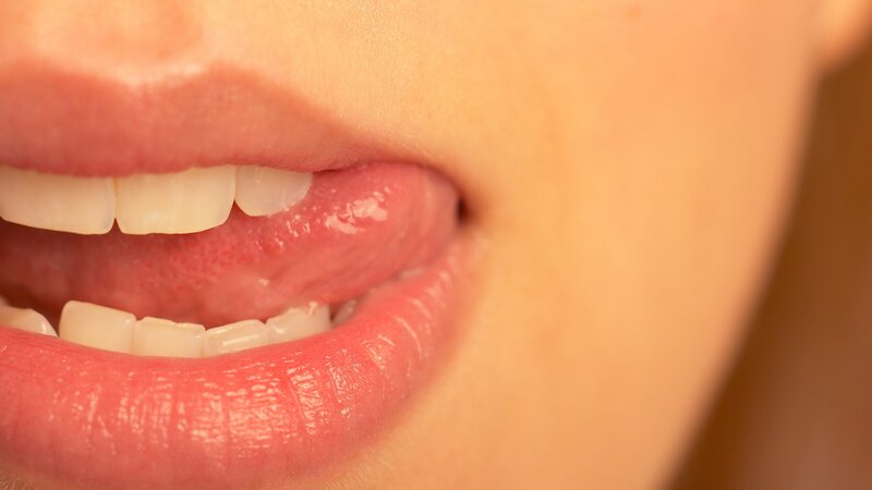 close-up of a smiling mouth