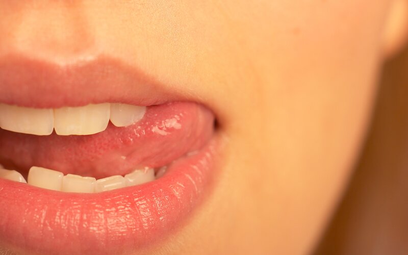 close-up of a smiling mouth