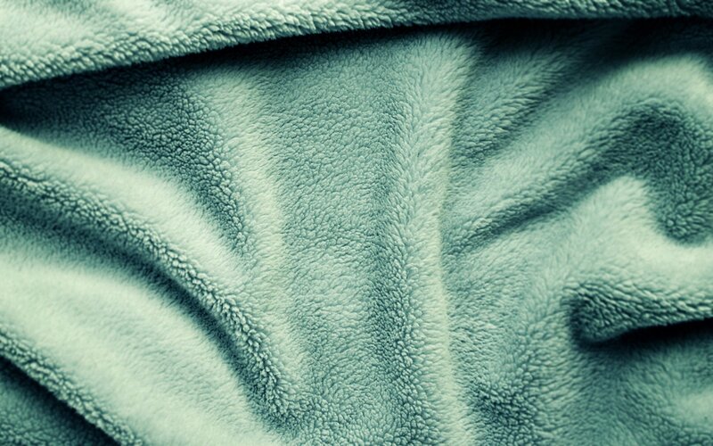close-up of a soft blanket