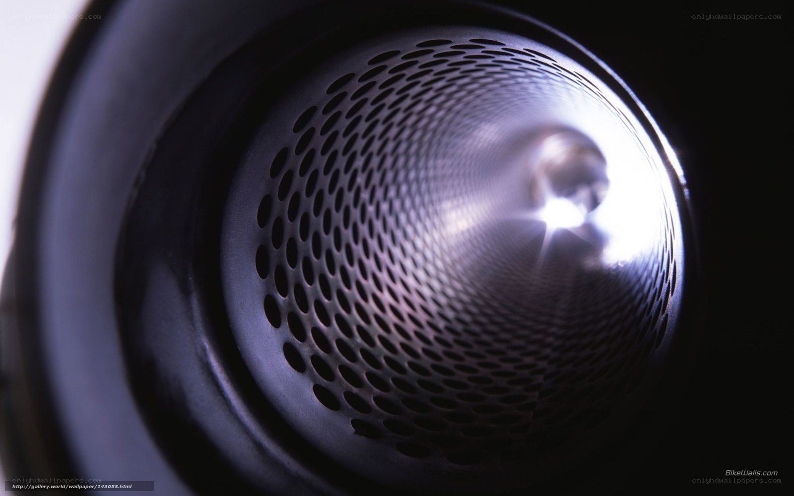 close-up of a speaker grille