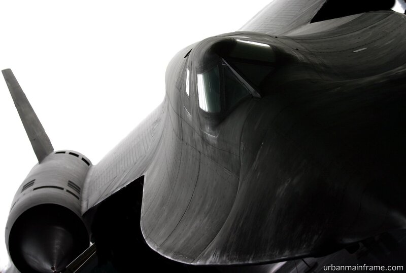 Close-up of a stealth aircraft