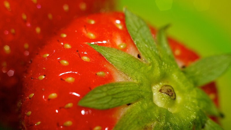 Close-up of a Strawberry — Red, Natural