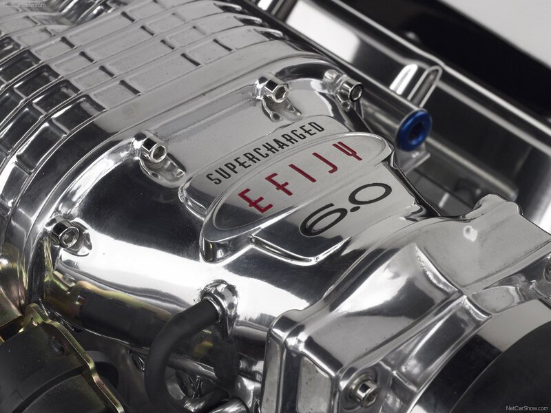 Close-up of a supercharged engine