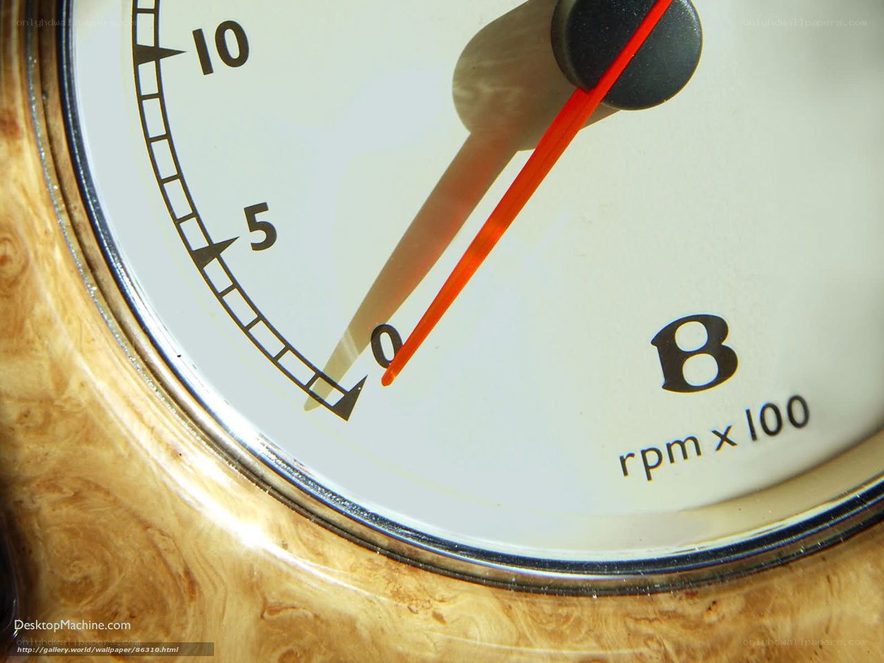 Close-up of a tachometer