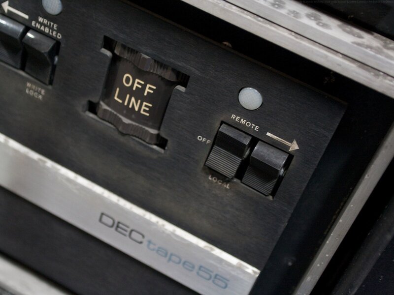 close-up of a tape deck