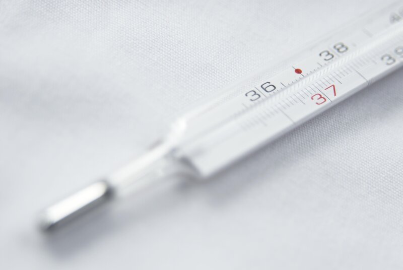 Close-up of a thermometer