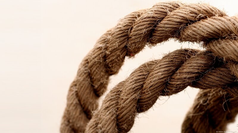 close-up of a thick rope