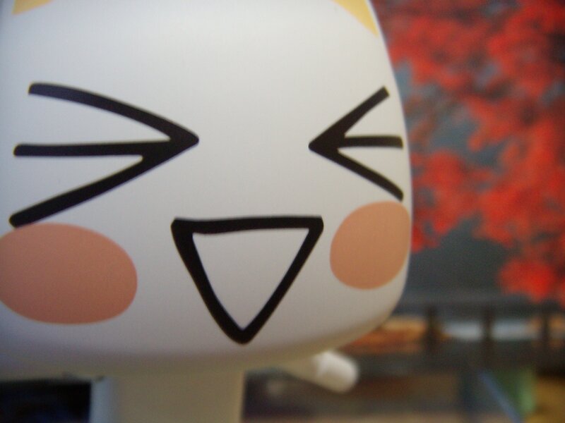 close-up of a toy face