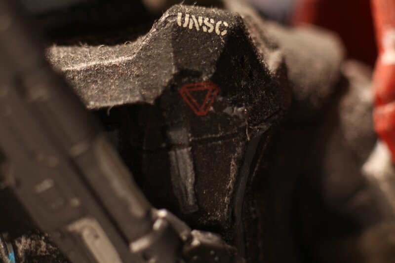 close-up of a toy figure