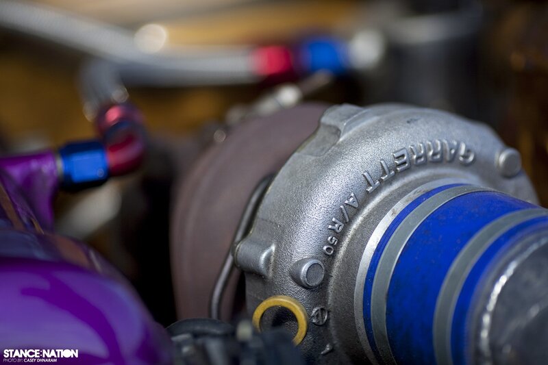 Close-up of a turbocharger