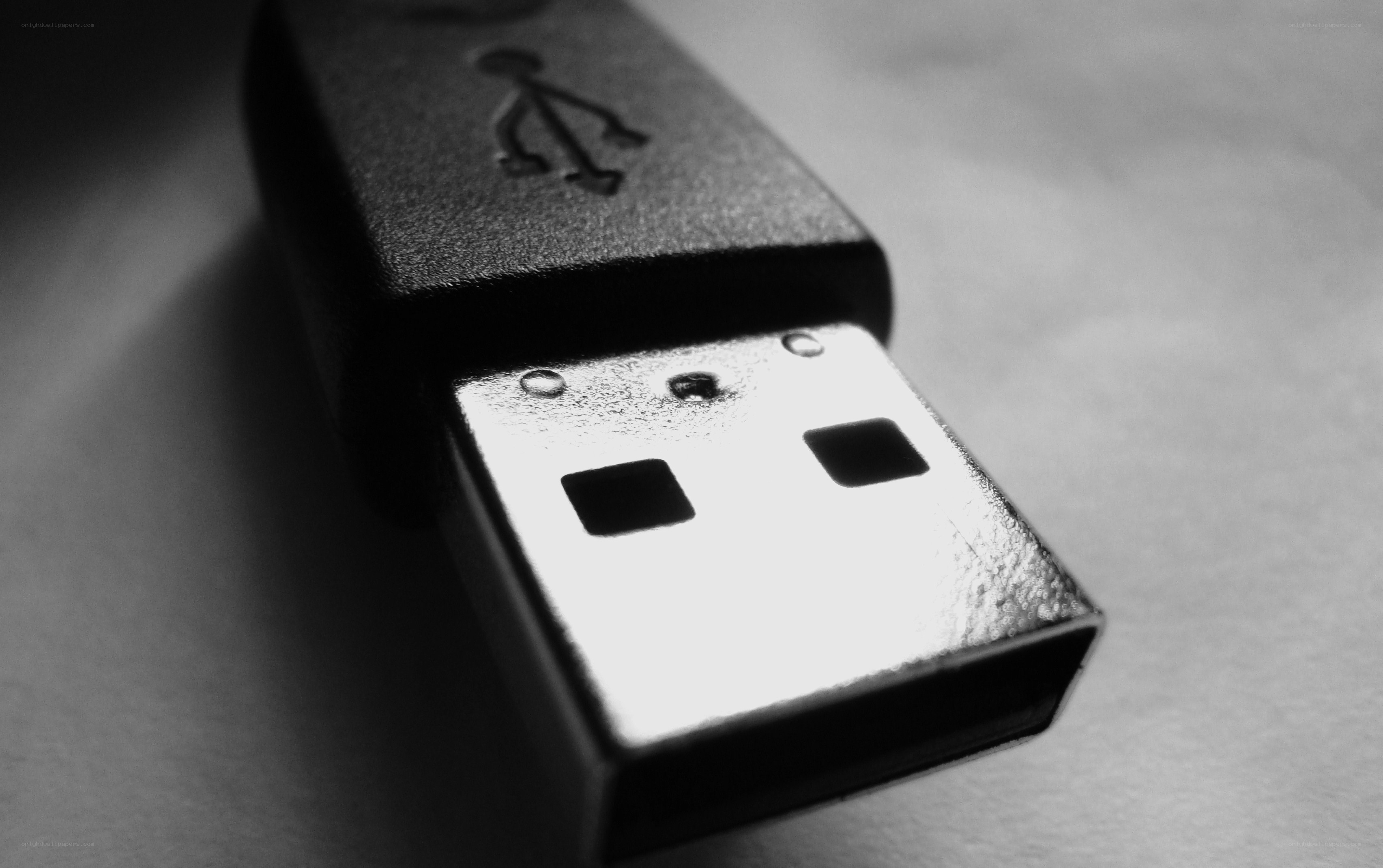 Close-up of a USB flash drive
