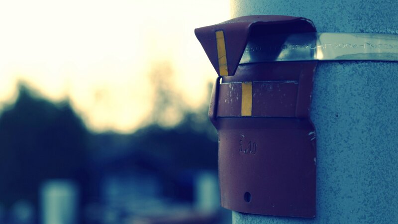 close-up of a utility meter