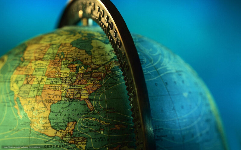 Close-up of a vintage globe