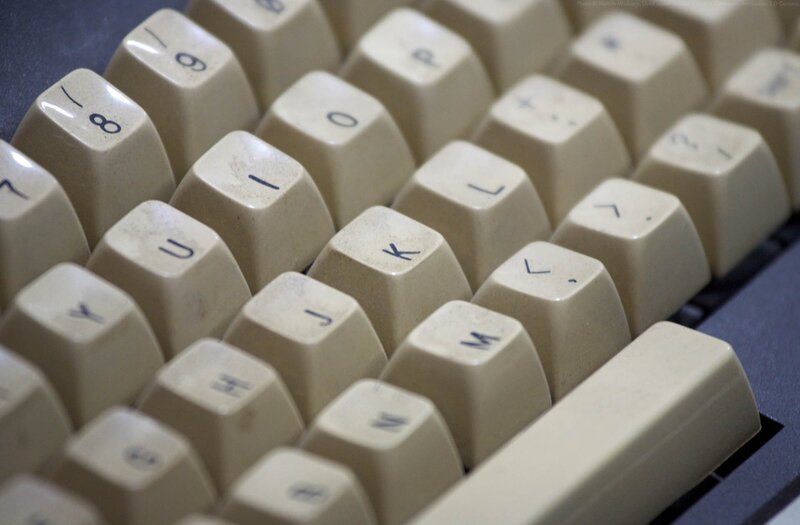 close-up of a vintage keyboard
