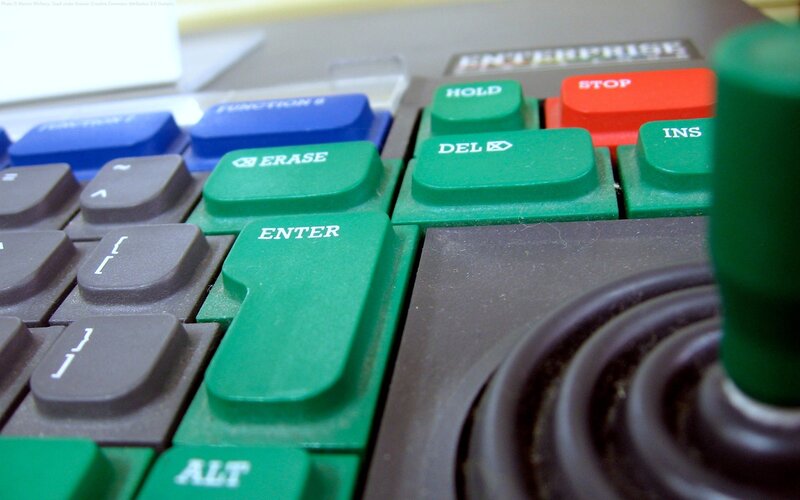 close-up of a vintage keyboard