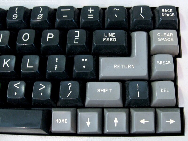 close-up of a vintage keyboard