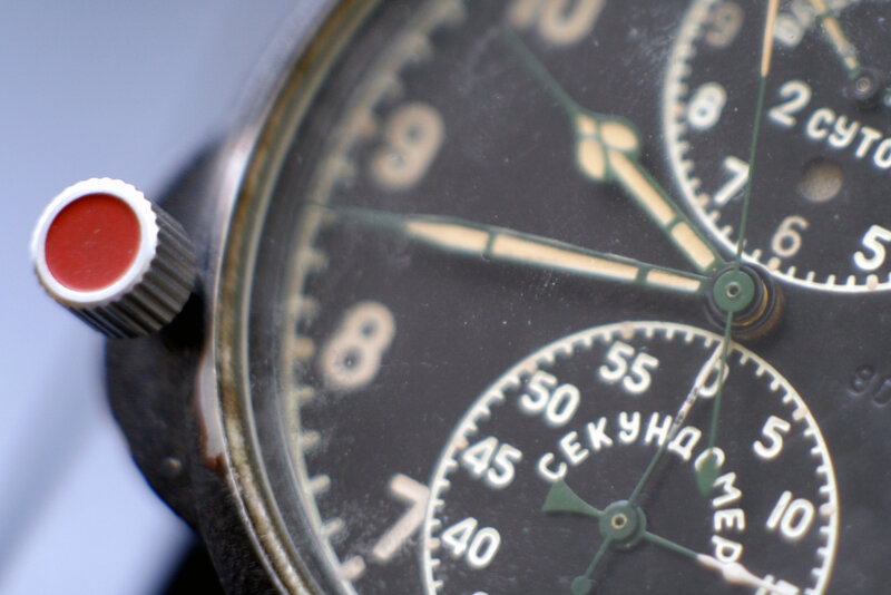 close-up of a vintage watch