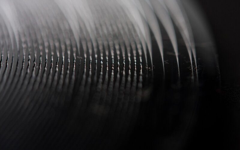 close-up of a vinyl record