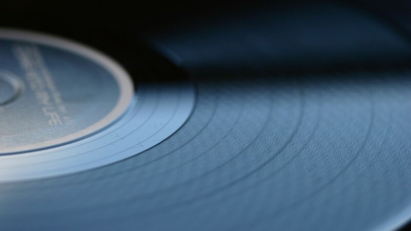 Close-up of a vinyl record