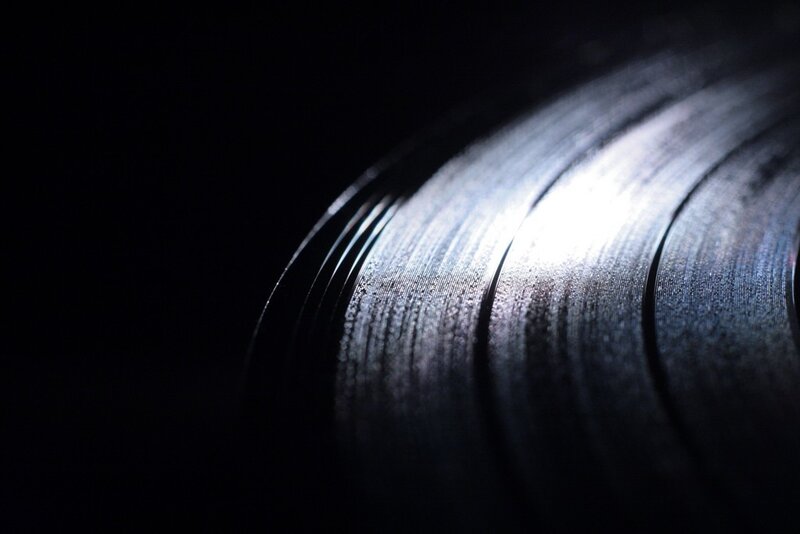 Close-up of a vinyl record
