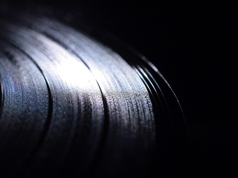 Close-up of a vinyl record