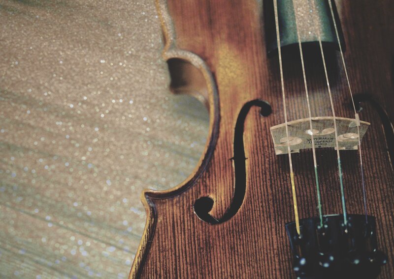 Close-up of a Violin — Brown, Calm, Photograph