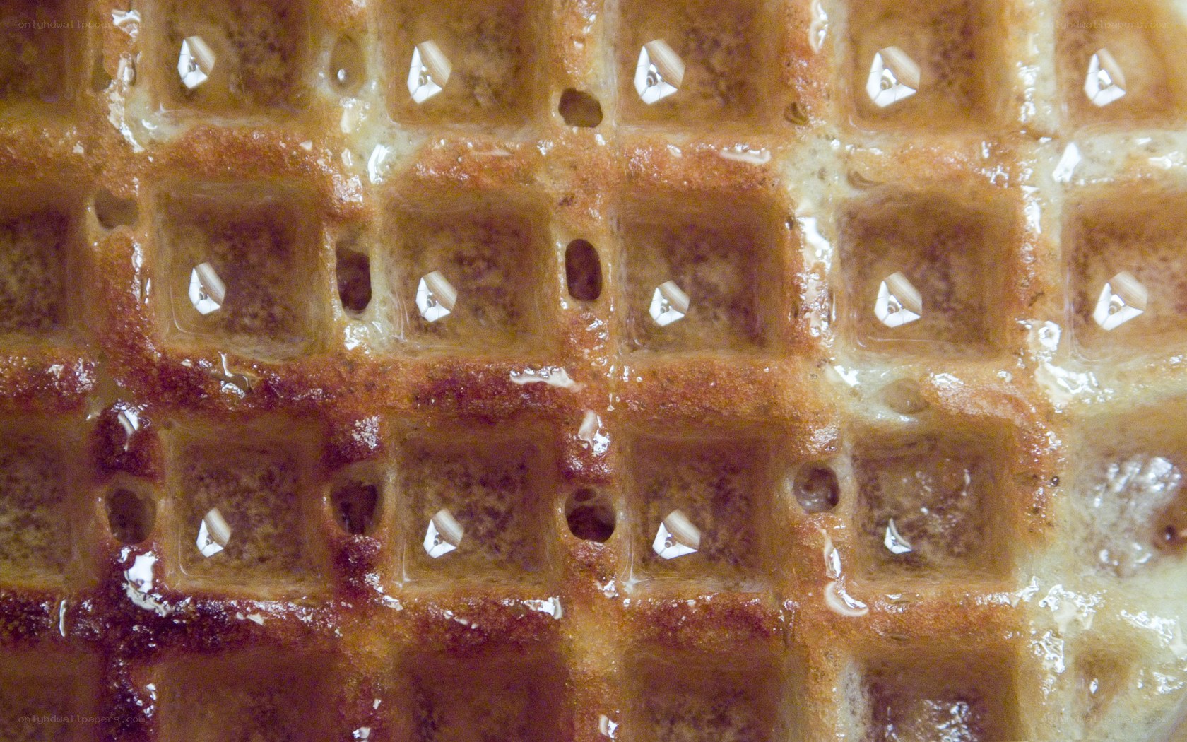 Close-up of a waffle