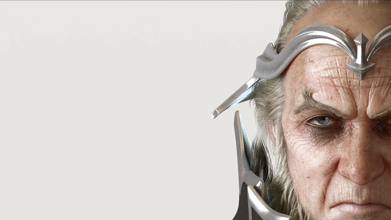 close-up of a warrior's face