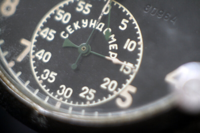 close-up of a watch dial