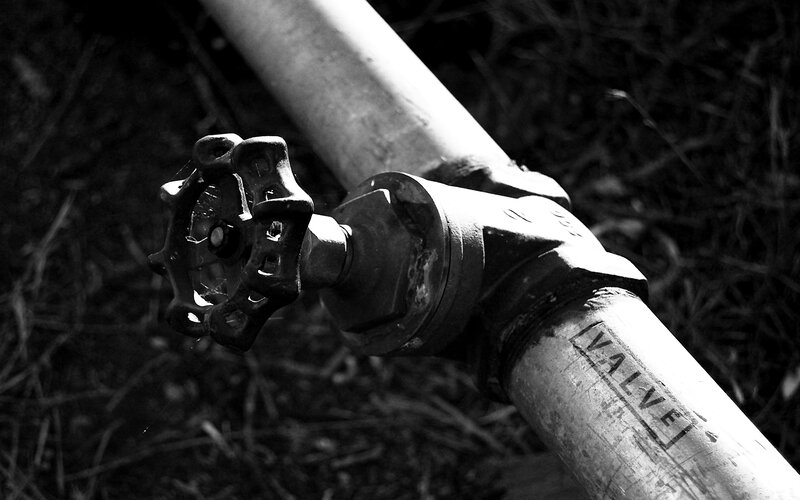 close-up of a water valve