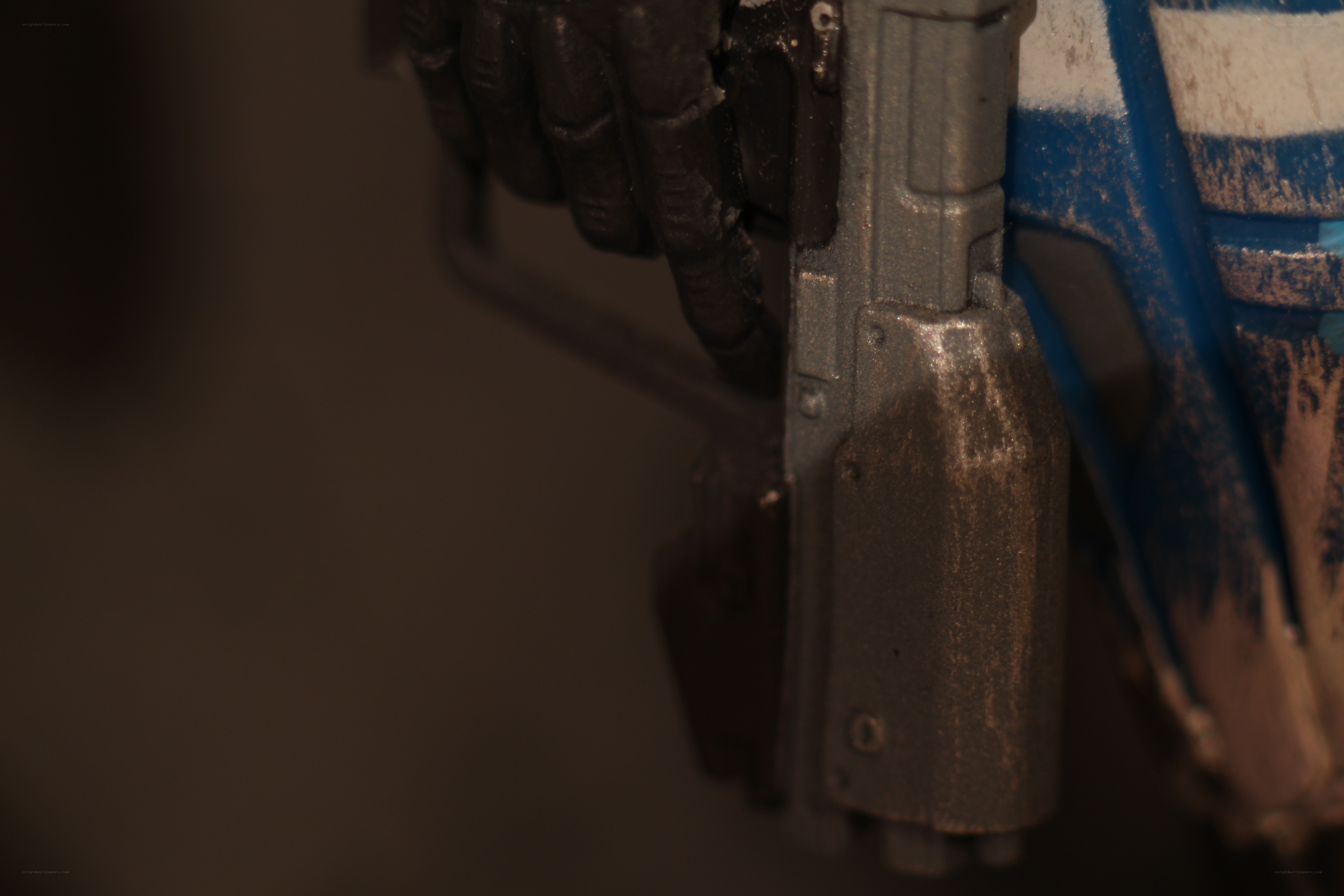 close-up of a weapon