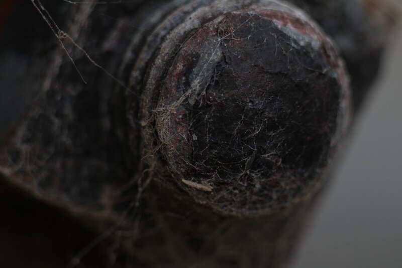 close-up of a weathered object
