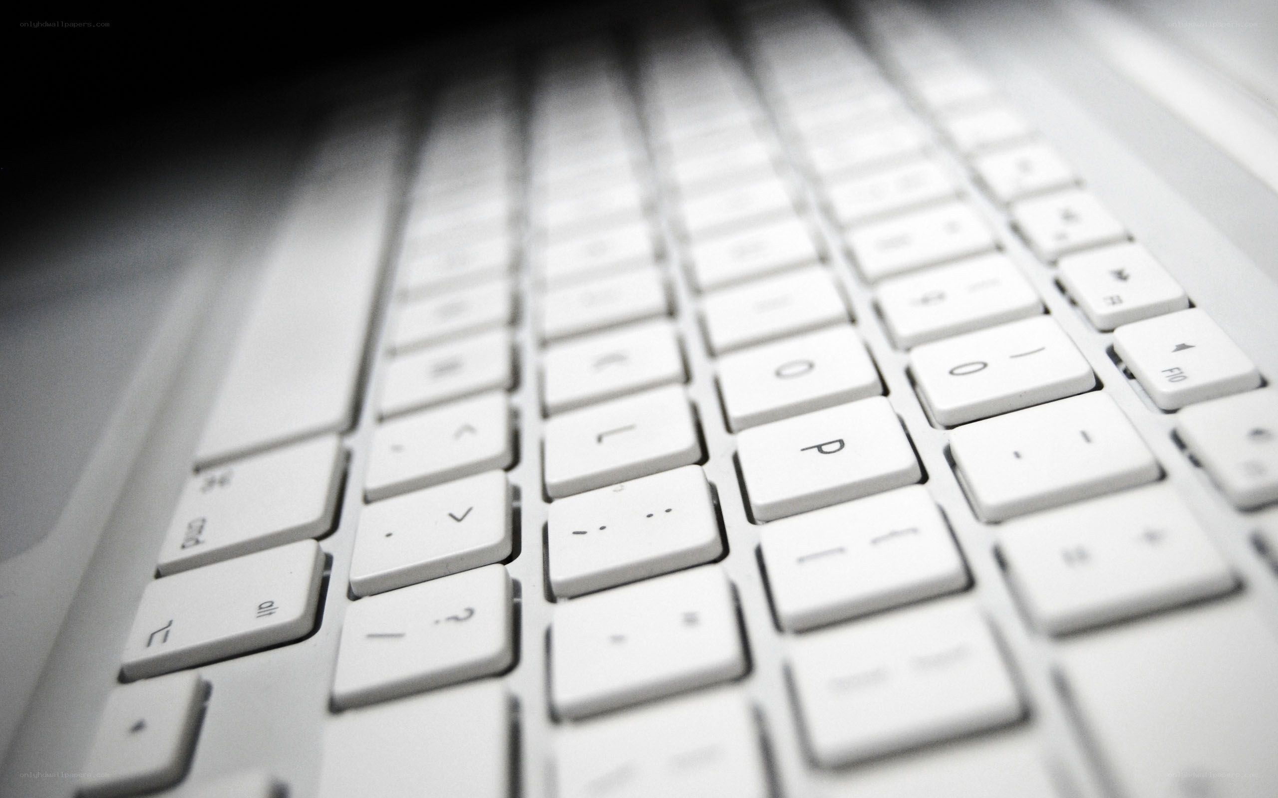 Close-up of a white keyboard