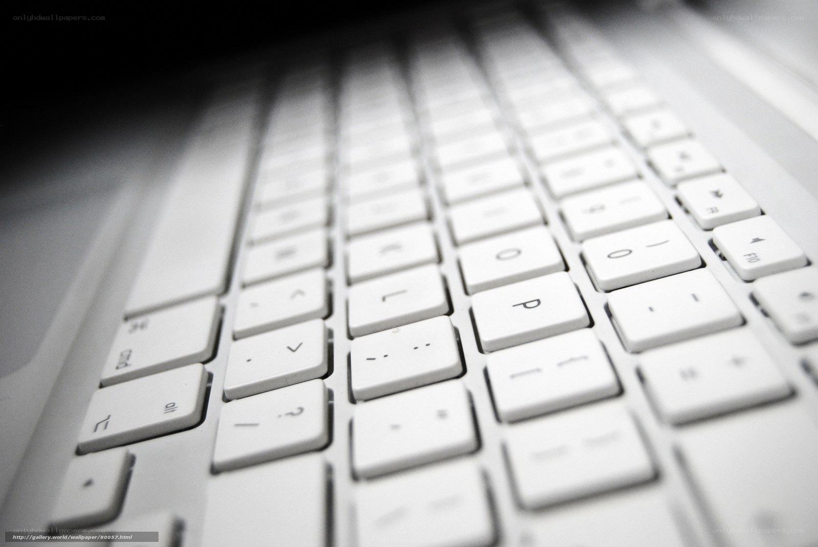 Close-up of a white keyboard