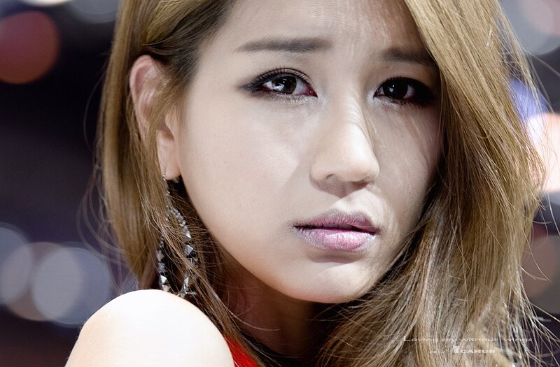 close-up of a woman at an event