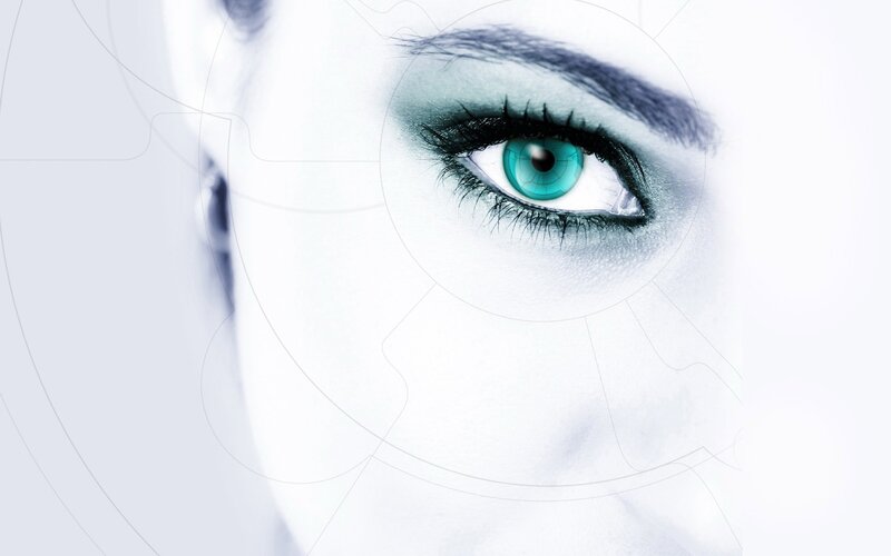 close-up of a woman's eye