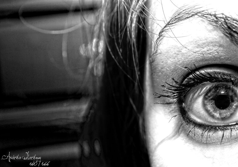 close-up of a woman's eye