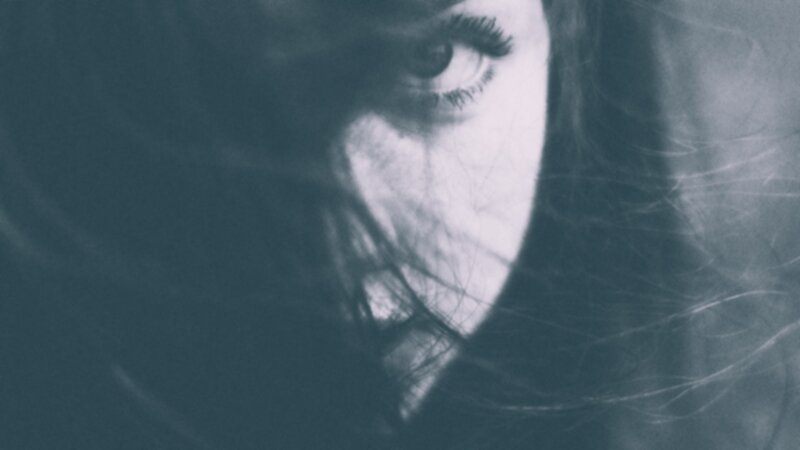 close-up of a woman's eye