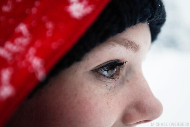 close-up of a woman's eye