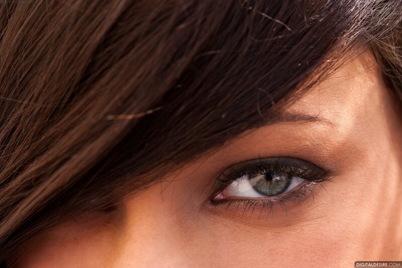 close-up of a woman's eye