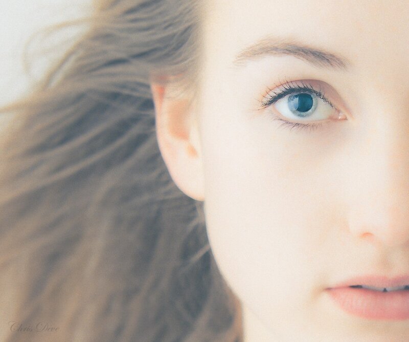close-up of a woman's eye