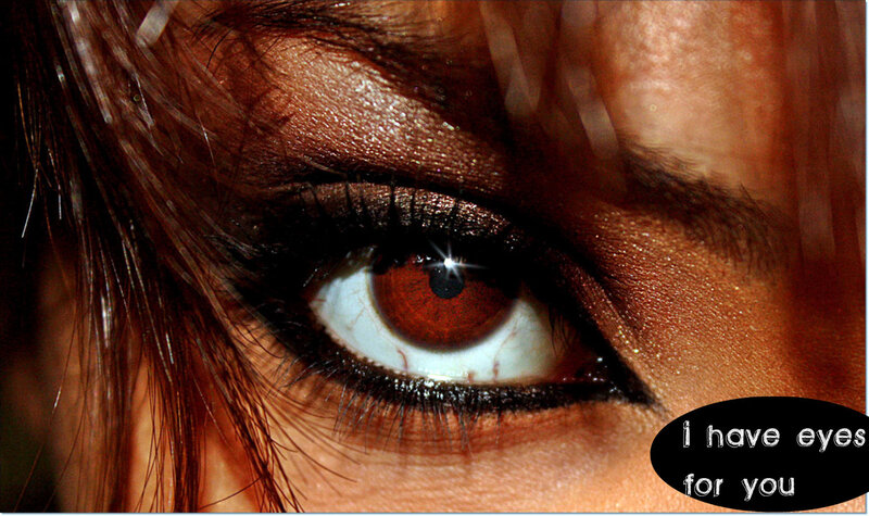 close-up of a woman's eye