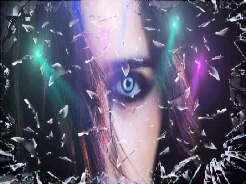Close-up of a Woman's Eye — Black, Dramatic, Digital Art