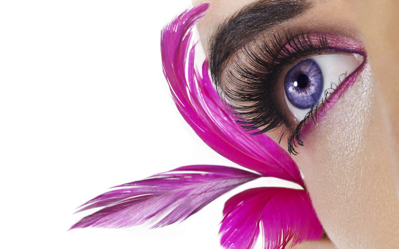 Close-up of a Woman's Eye — Purple
