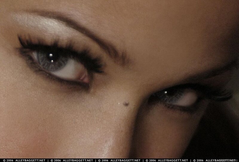 close-up of a woman's eyes