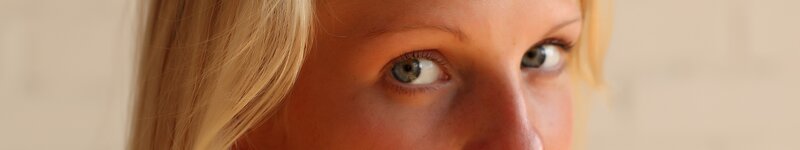 close-up of a woman's eyes